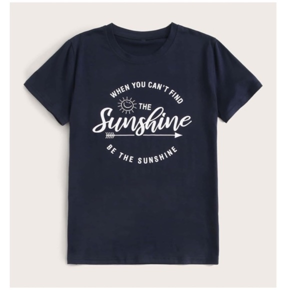 SOLD OUT CLEARANCE When You Can’t Find The Sunshine Navy Graphic Tee - Picture 2 of 3